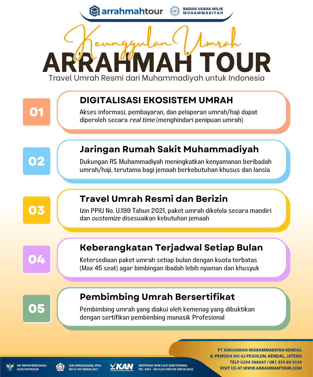 keunggulan umroh bersama arrahmah tour