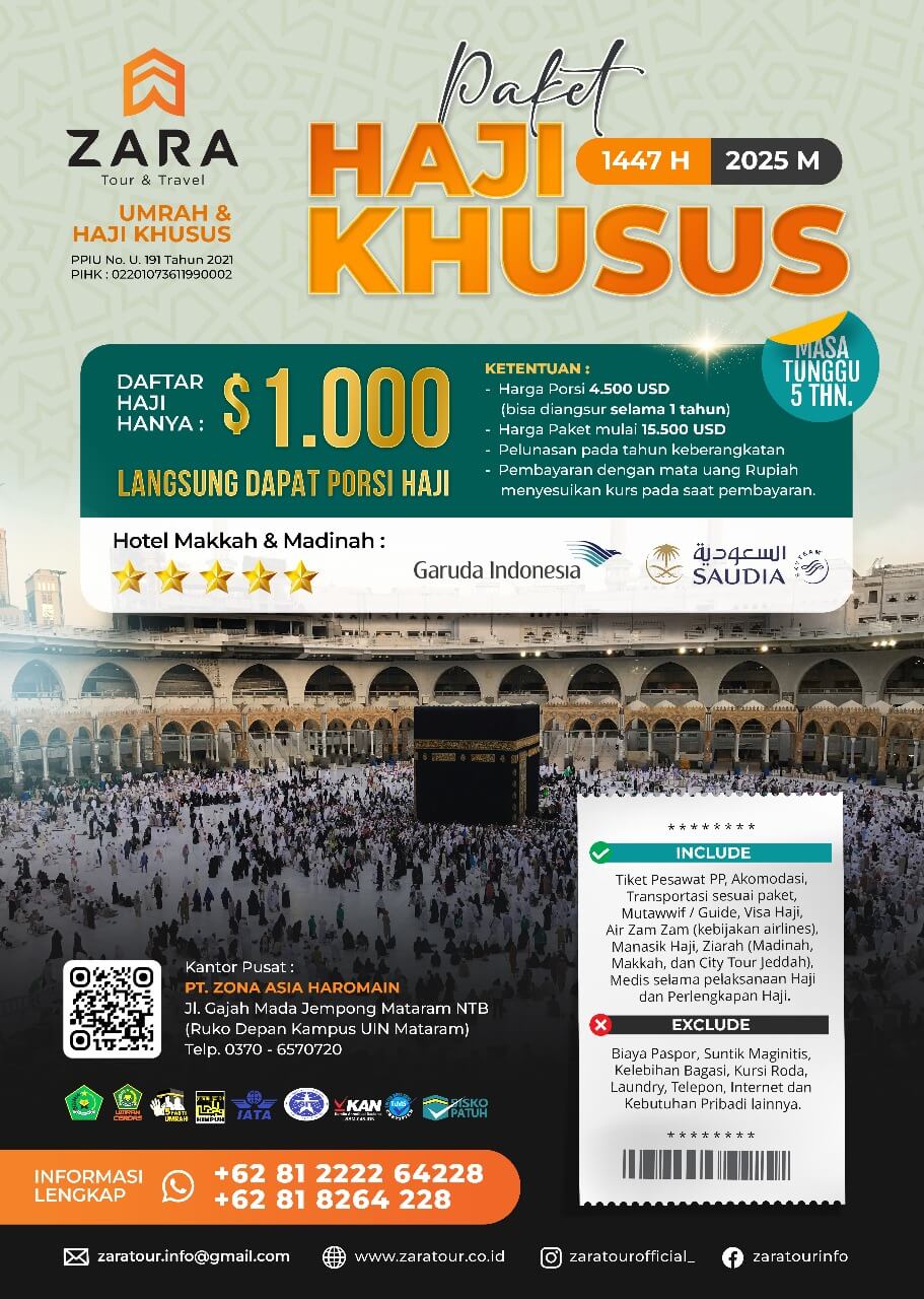 PAKET HAJI KHUSUS ZARA