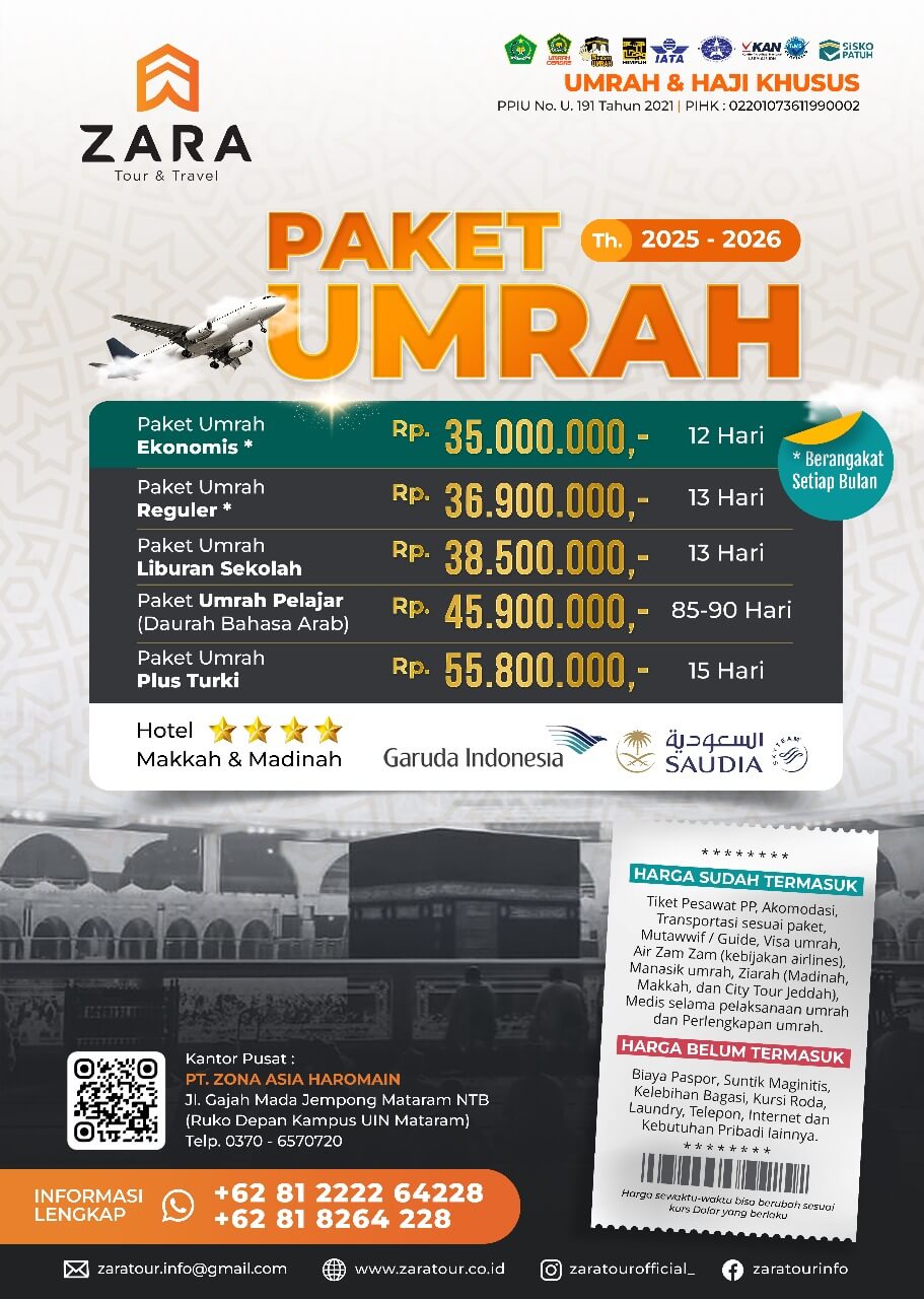 PAKET UMROH ZARA 2025