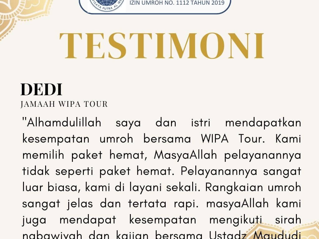 testimoni pak dedi