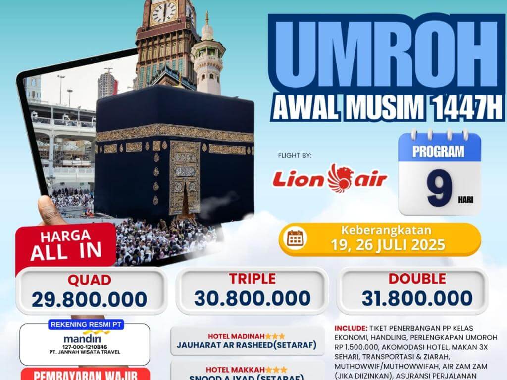 UMROH AWAL MUSIM 9 H 1447 H