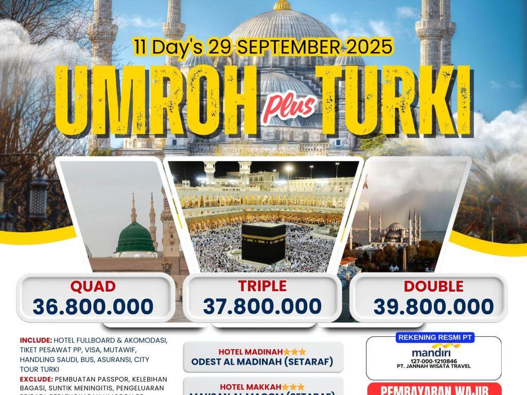 UMROH+TURKI 11D SEPT25